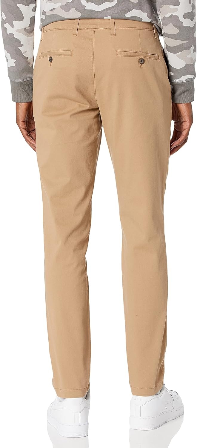 image:imageAmazon Essentials Mens Casual Stretch Chino PantDark Khaki