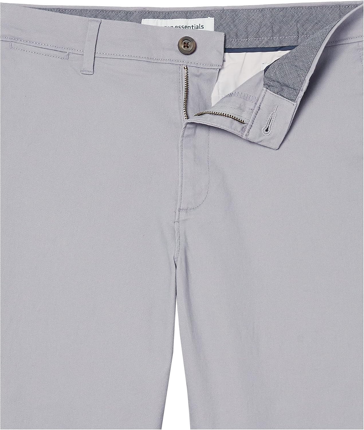 image:imageAmazon Essentials Mens Casual Stretch Chino PantLight Grey