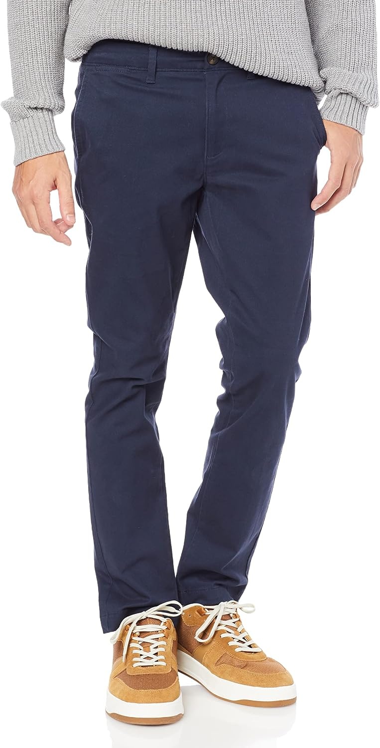 image:imageAmazon Essentials Mens Casual Stretch Chino PantNavy