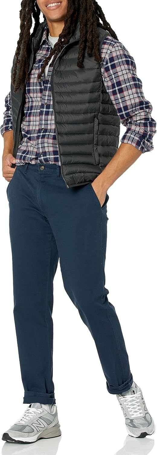 image:imageAmazon Essentials Mens Casual Stretch Chino PantNavy