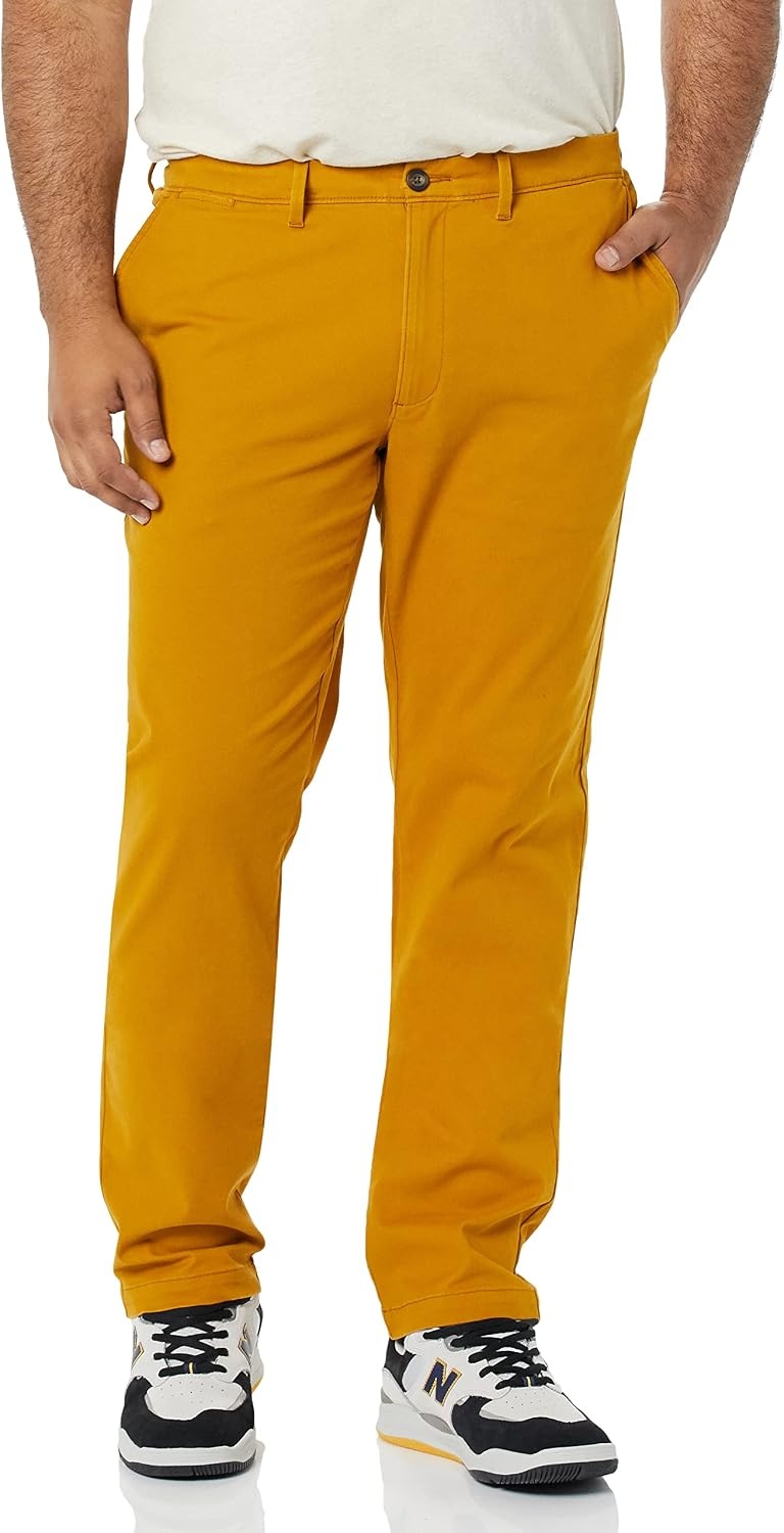 image:imageAmazon Essentials Mens Casual Stretch Chino PantNutmeg