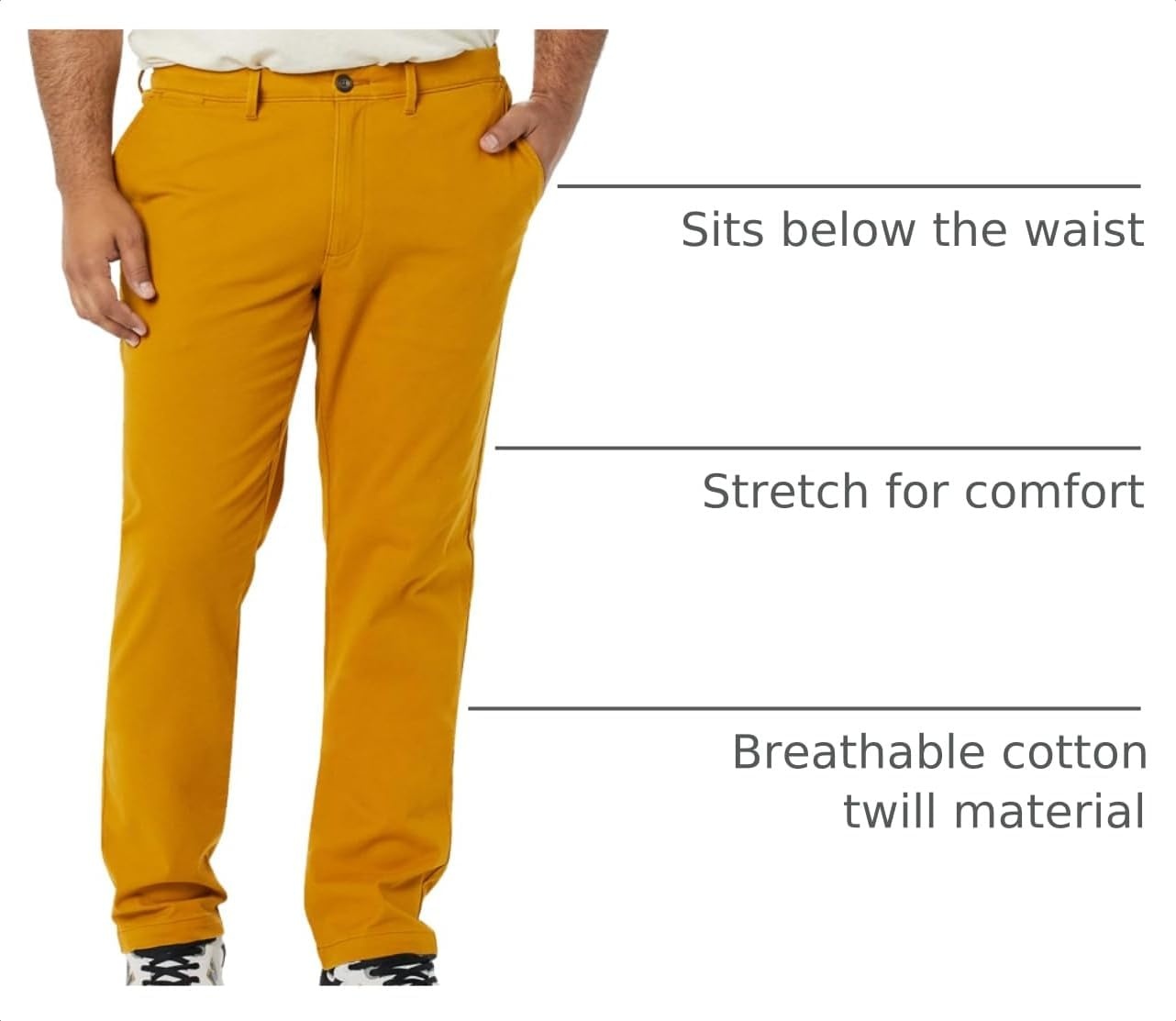 image:imageAmazon Essentials Mens Casual Stretch Chino PantNutmeg