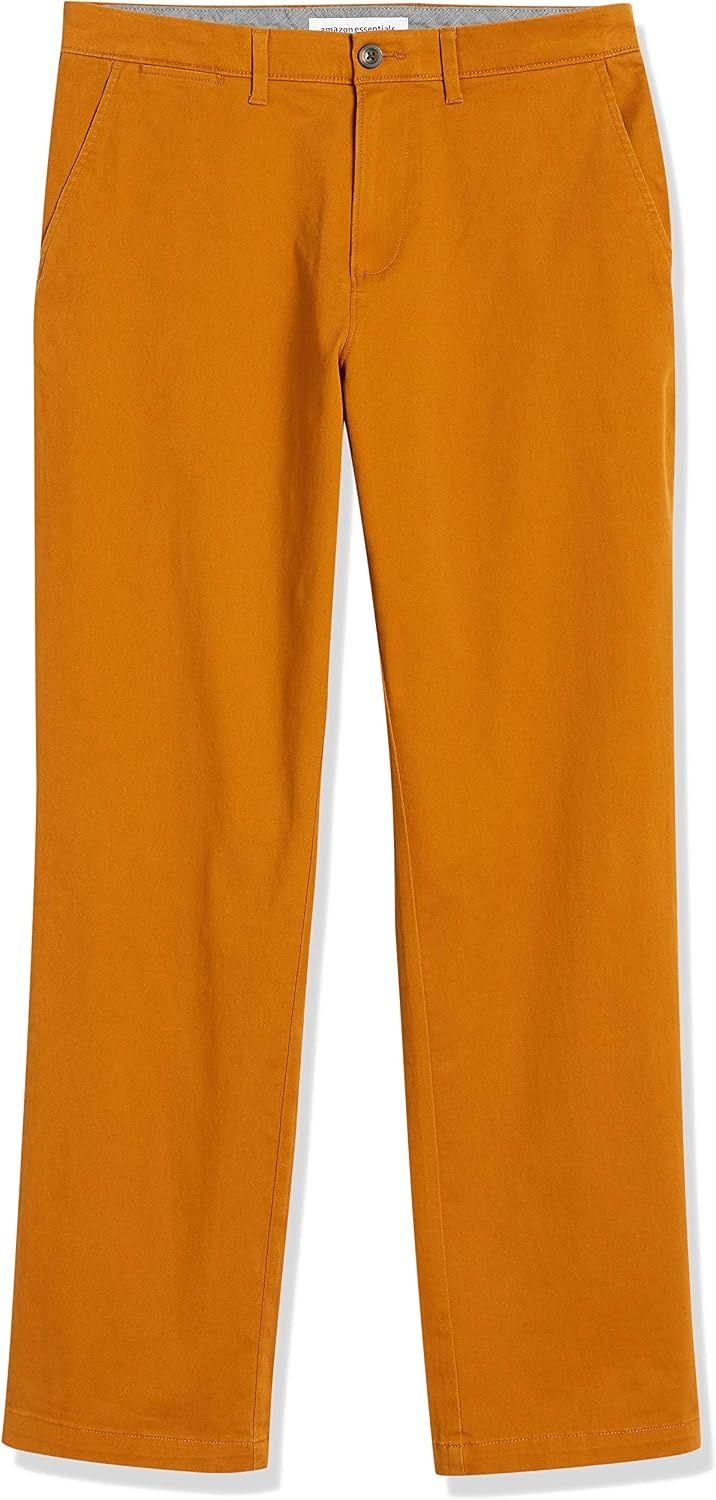 image:imageAmazon Essentials Mens Casual Stretch Chino PantNutmeg