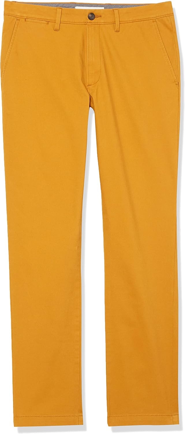 image:imageAmazon Essentials Mens Casual Stretch Chino PantNutmeg