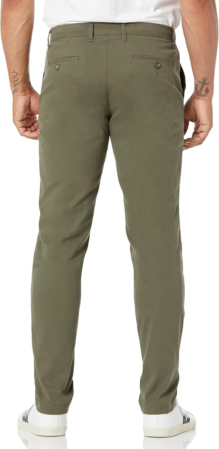 image:imageAmazon Essentials Mens Casual Stretch Chino PantOlive