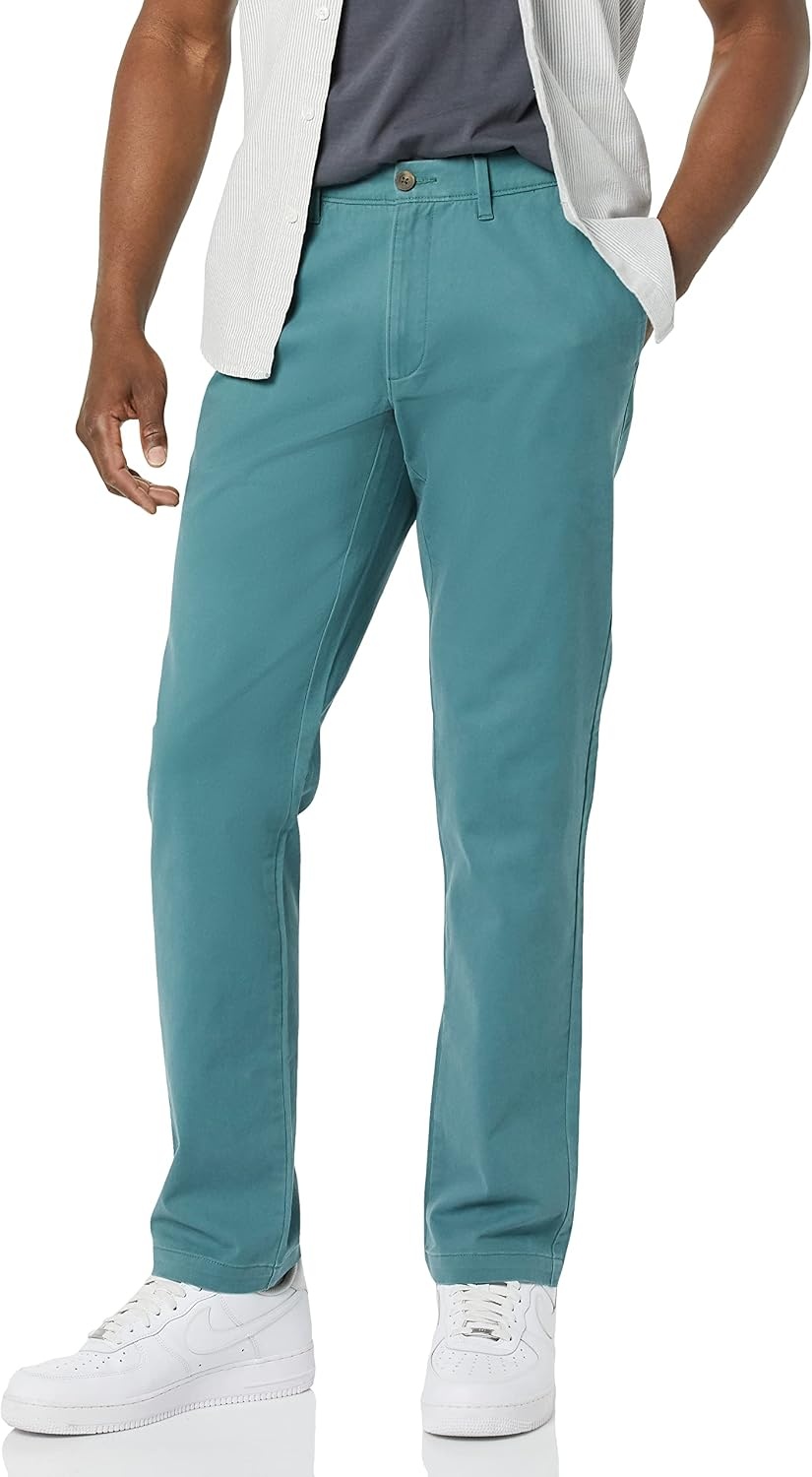 image:imageAmazon Essentials Mens Casual Stretch Chino PantSage Green