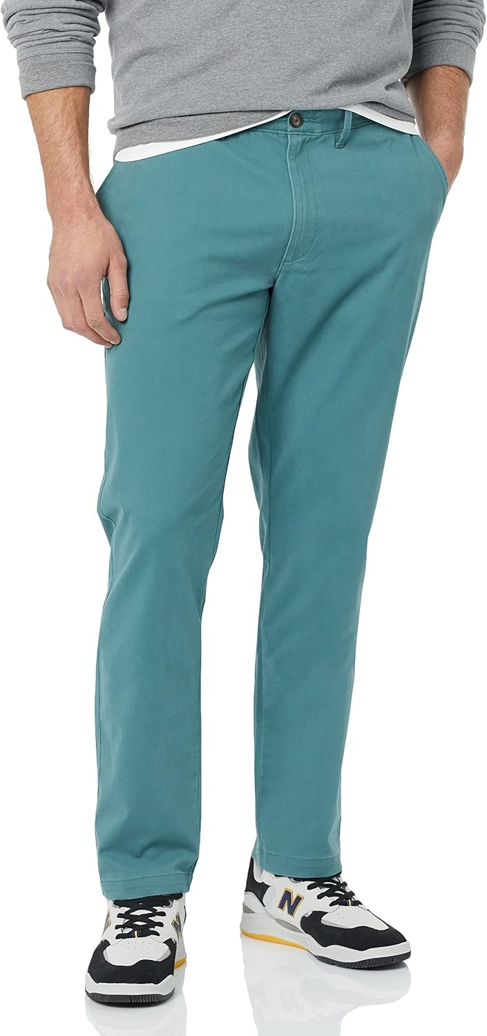 image:imageAmazon Essentials Mens Casual Stretch Chino PantSage Green