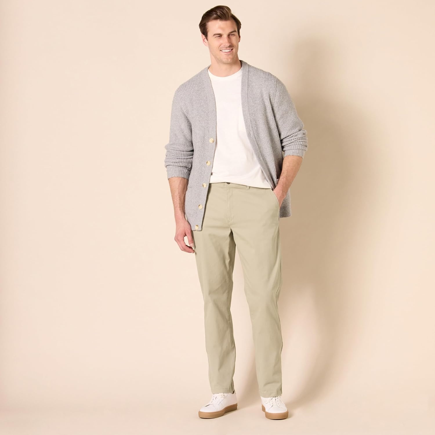 image:imageAmazon Essentials Mens Casual Stretch Chino PantTan