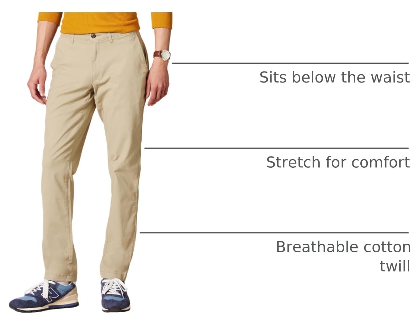 image:imageAmazon Essentials Mens Casual Stretch Chino PantTan