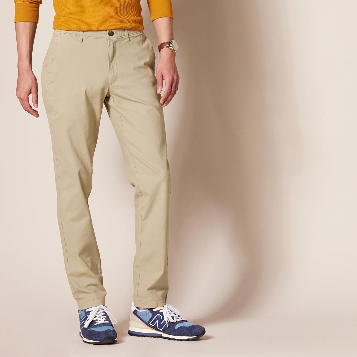 image:imageAmazon Essentials Mens Casual Stretch Chino PantTan