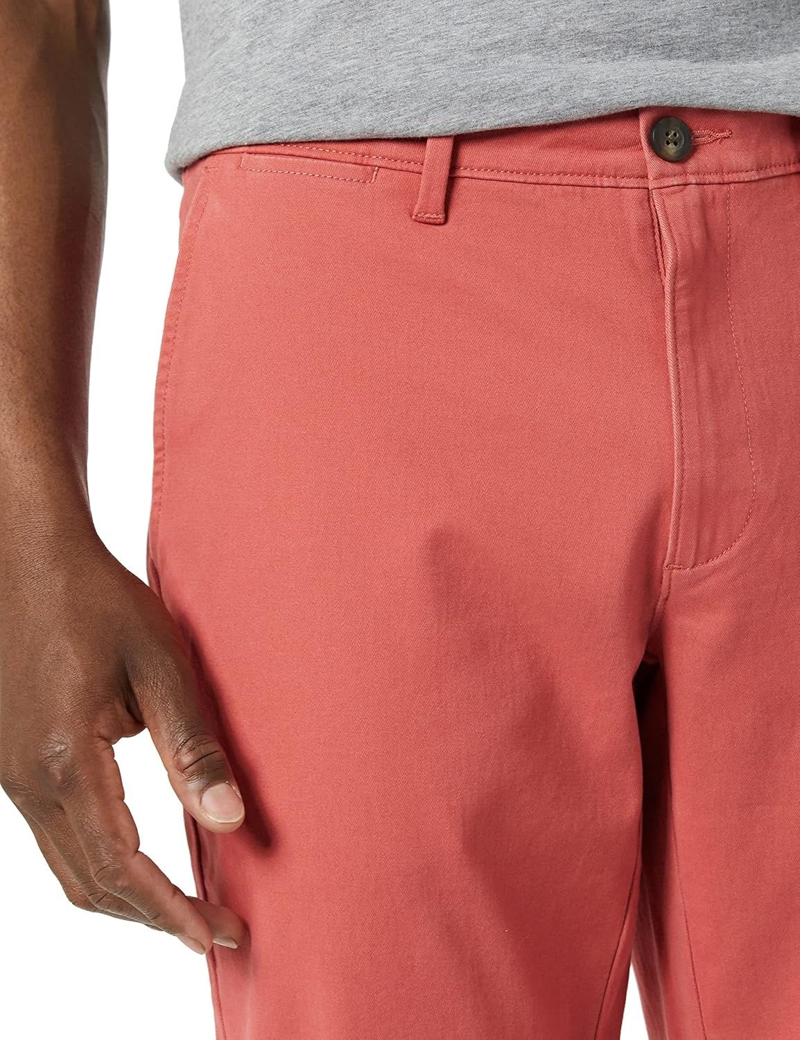 image:imageAmazon Essentials Mens Casual Stretch Chino PantWashed Red