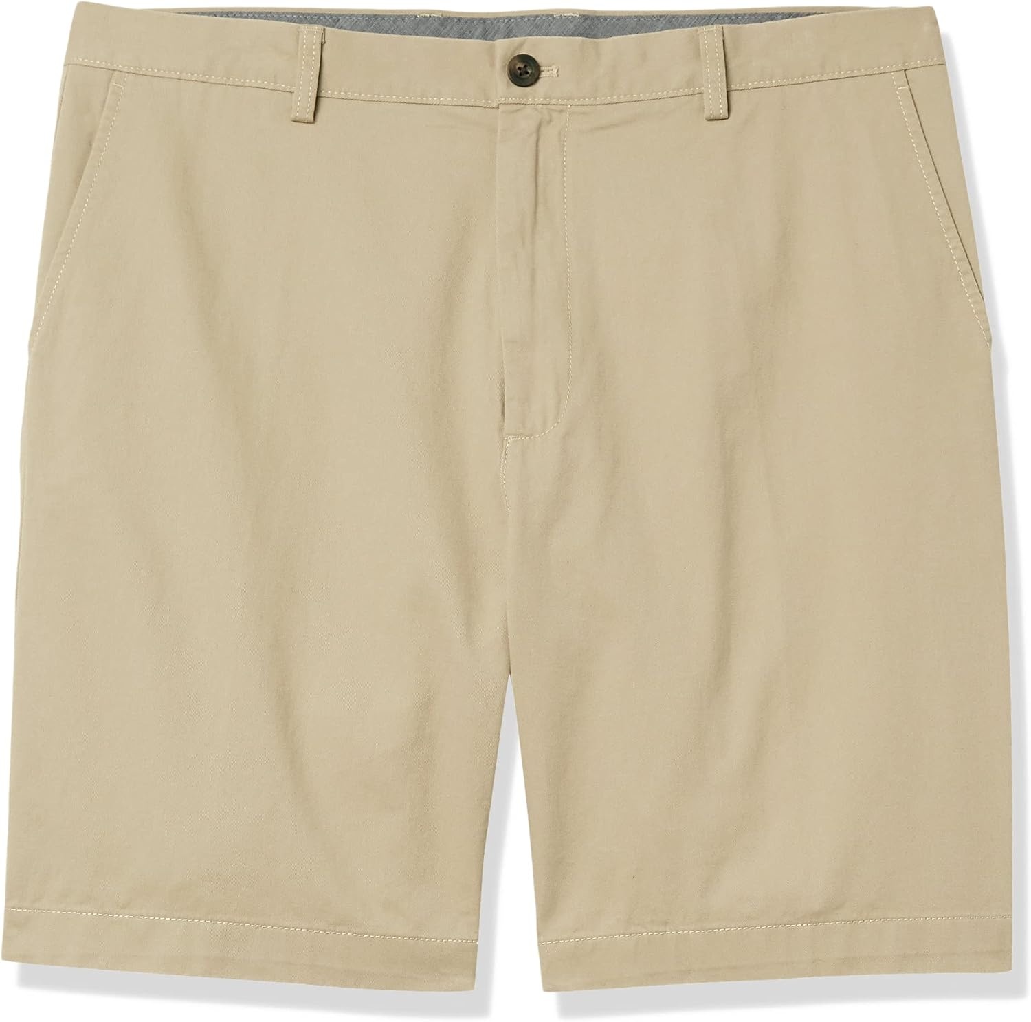 image:imageAmazon Essentials Mens ClassicFit 9 Cotton Twill Chino Shorts with ButtonThrough PocketsDark Taupe