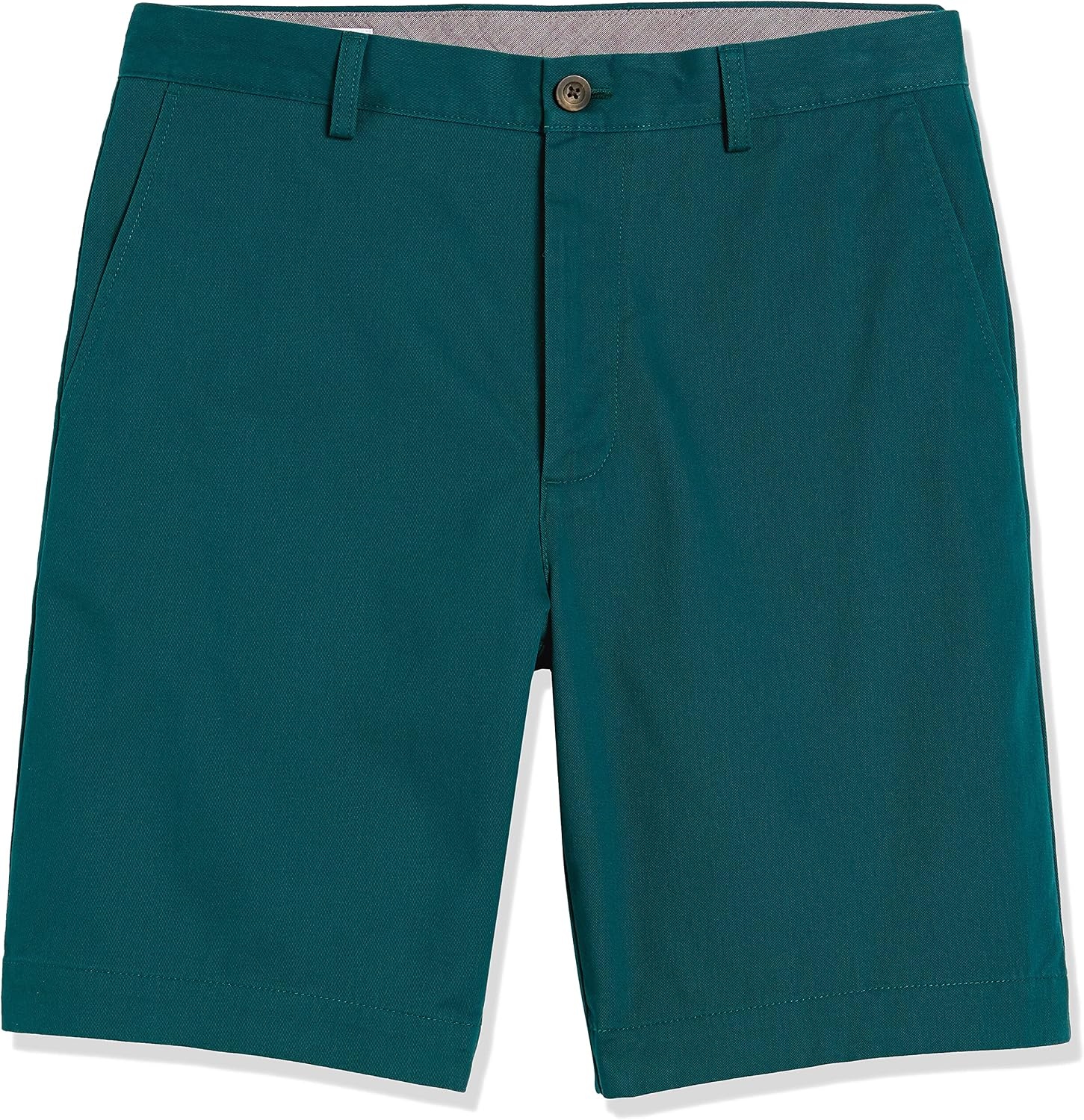 image:imageAmazon Essentials Mens ClassicFit 9 Cotton Twill Chino Shorts with ButtonThrough PocketsEvergreen