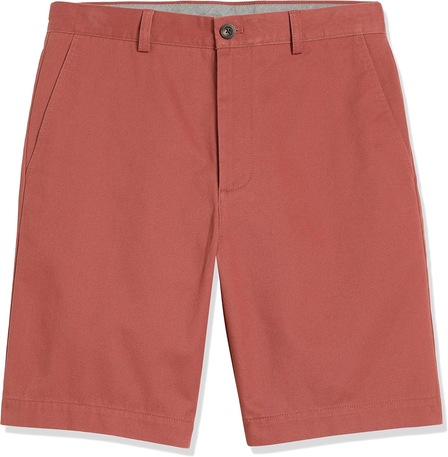 image:imageAmazon Essentials Mens ClassicFit 9 Cotton Twill Chino Shorts with ButtonThrough PocketsRust