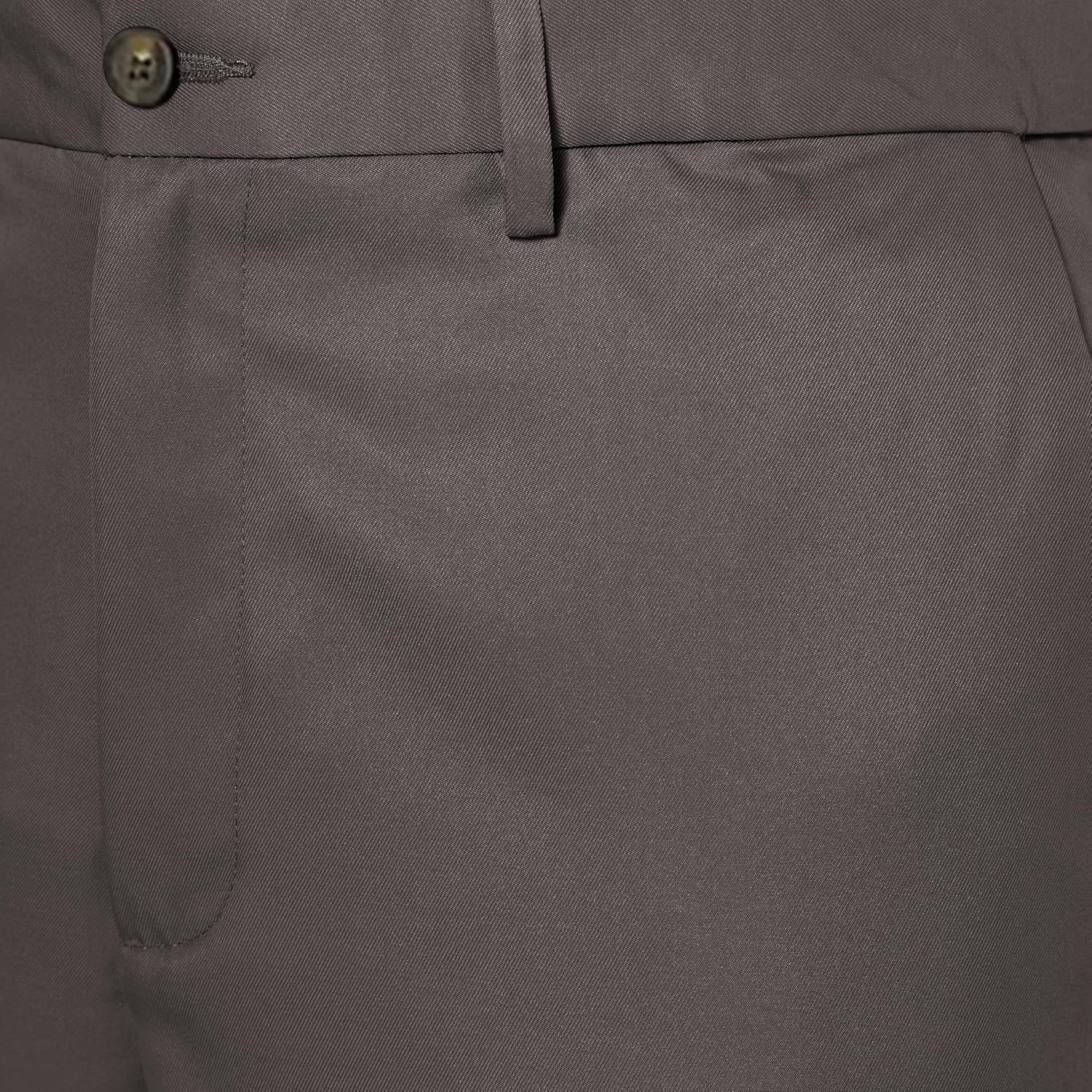 image:imageAmazon Essentials Mens ClassicFit ExpandableWaist FlatFront Dress PantsDark Grey