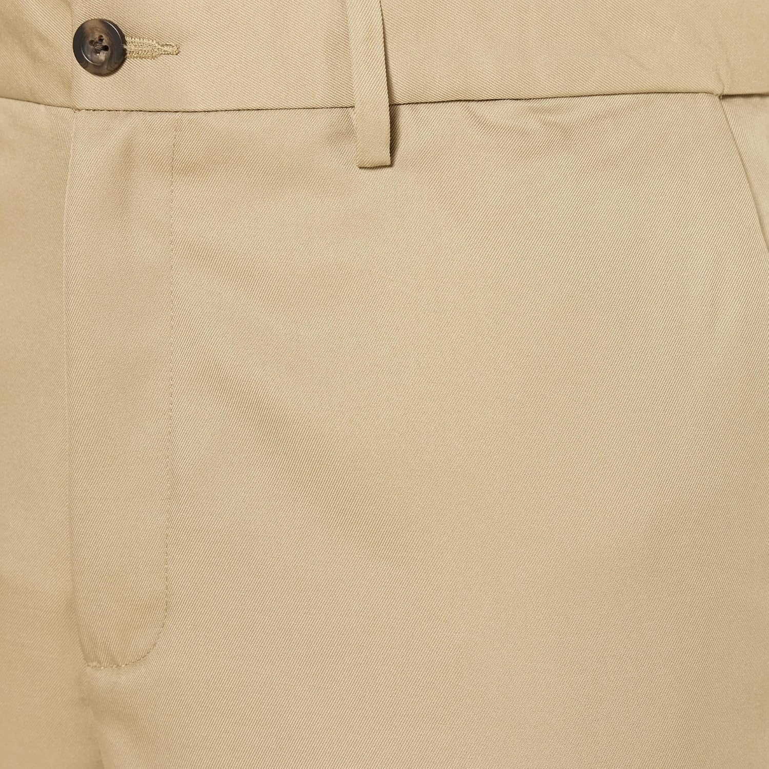 image:imageAmazon Essentials Mens ClassicFit ExpandableWaist FlatFront Dress PantsKhaki Brown