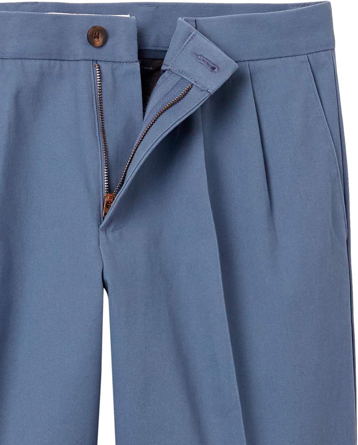 image:imageAmazon Essentials Mens ClassicFit WrinkleResistant Pleated Chino Pant Available in Big amp TallIndigo