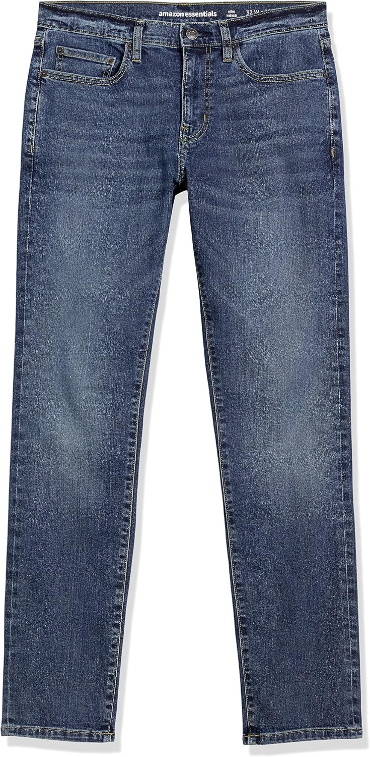 image:imageAmazon Essentials Mens Jeans Slim Fit Stretch Discontinued ColorsMedium Wash