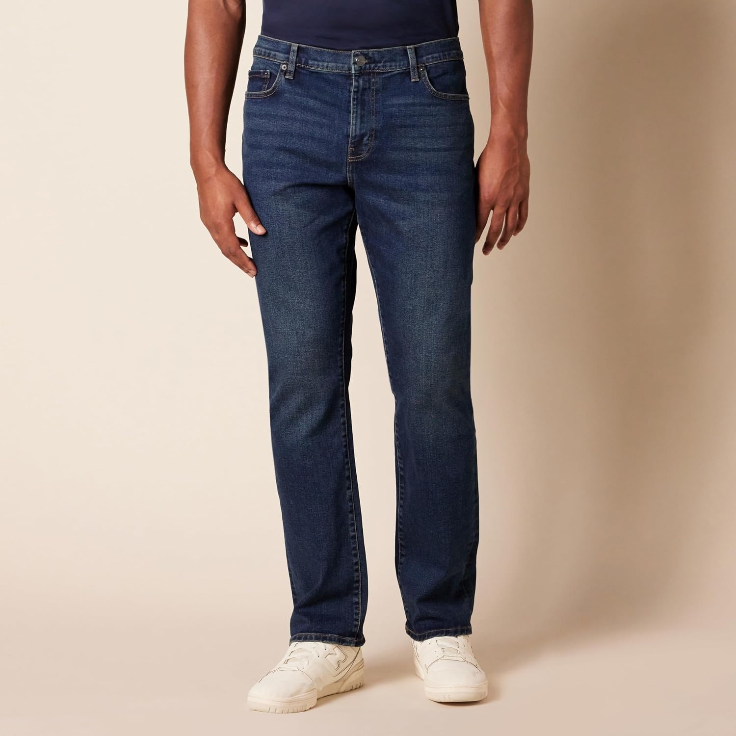 image:imageAmazon Essentials Mens Jeans Slim Fit Stretch Bootcut Discontinued ColorsDark Wash