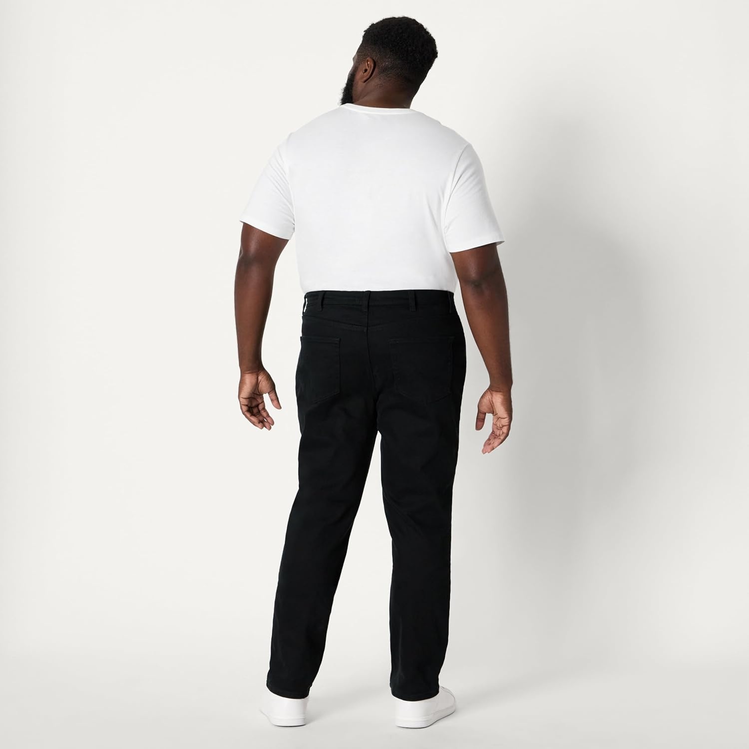 image:imageAmazon Essentials Mens Low Stretch Slim Straight Denim Jeans Vintage InspiredBlack