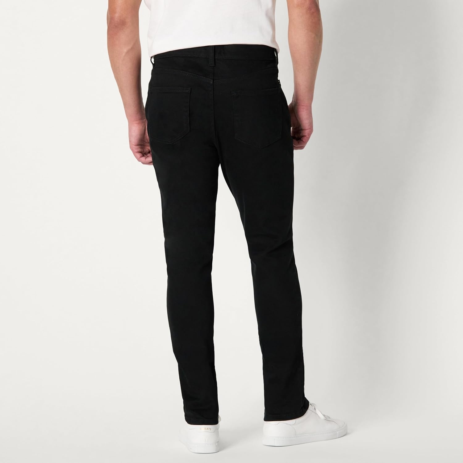 image:imageAmazon Essentials Mens Low Stretch SlimFit Jean Tapered Leg Vintage Inspired Midweight DenimBlackmidweight