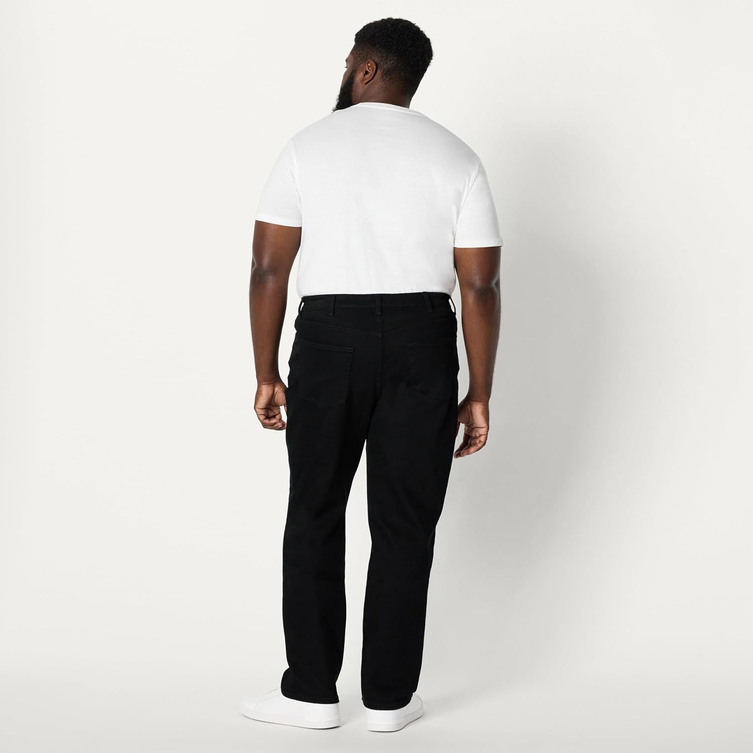 image:imageAmazon Essentials Mens Low Stretch StraightFit JeansBlack