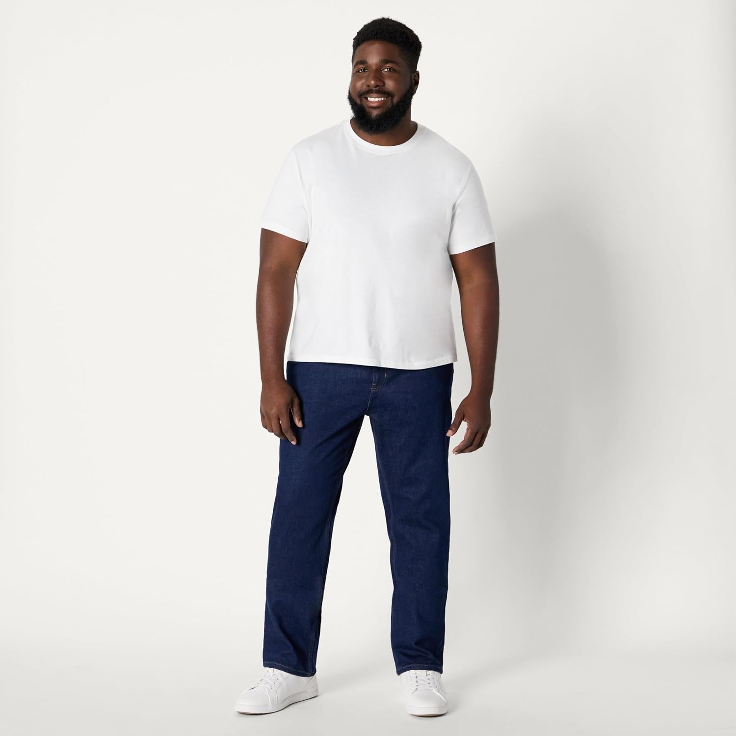image:imageAmazon Essentials Mens Low Stretch StraightFit JeansRinse