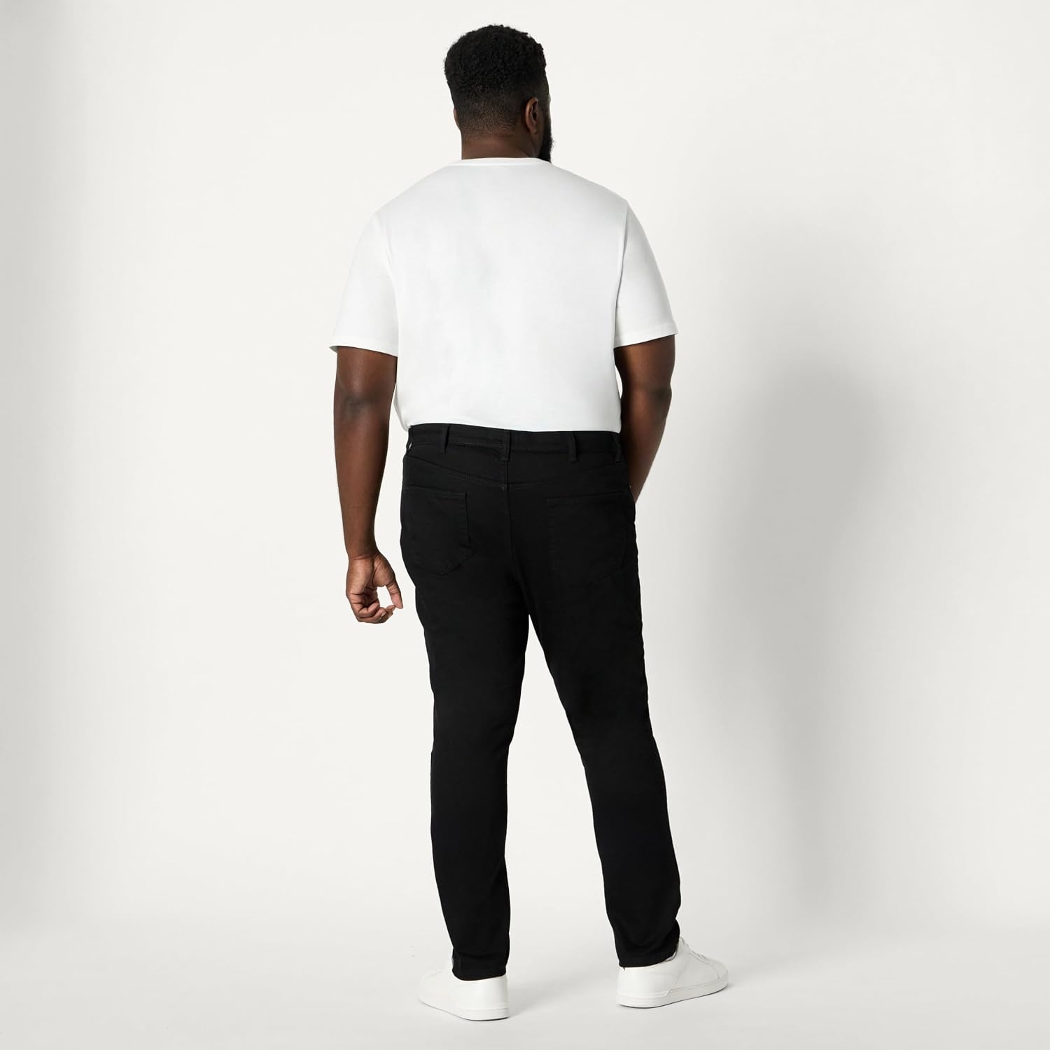 image:imageAmazon Essentials Mens Medium Stretch SkinnyFit JeansBlack