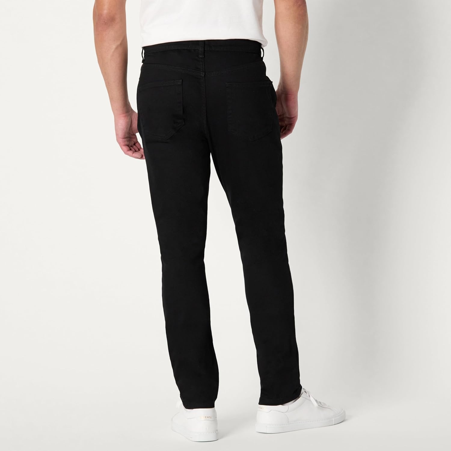 image:imageAmazon Essentials Mens Medium Stretch SkinnyFit JeansBlack