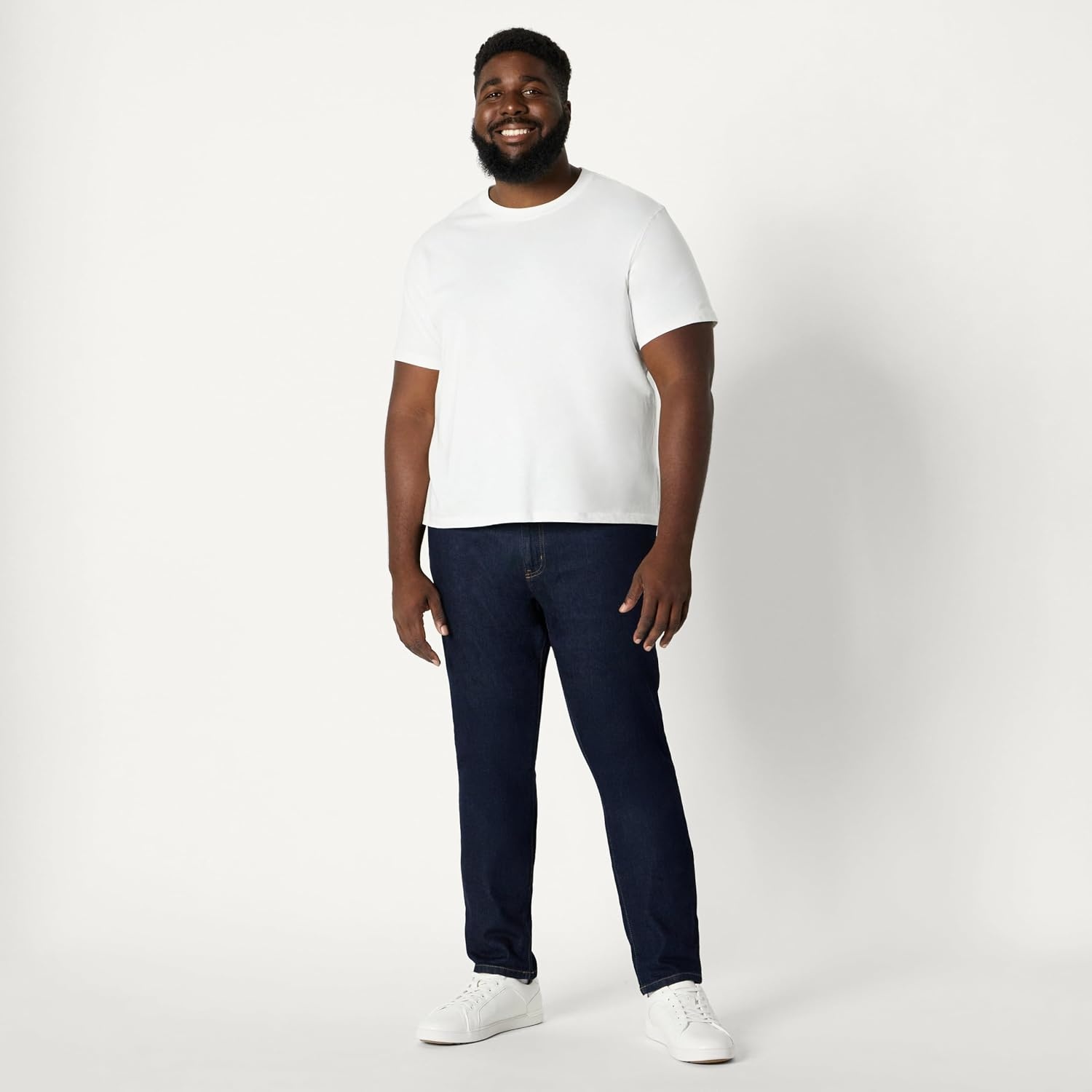 image:imageAmazon Essentials Mens Medium Stretch SkinnyFit JeansRinse