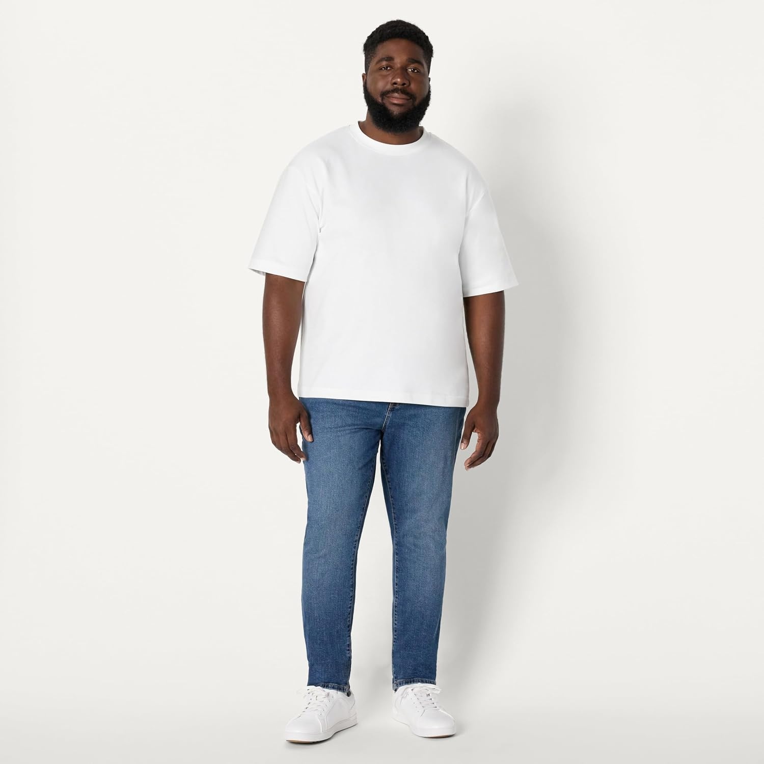 image:imageAmazon Essentials Mens Medium Stretch SkinnyFit JeansStone Medium Wash