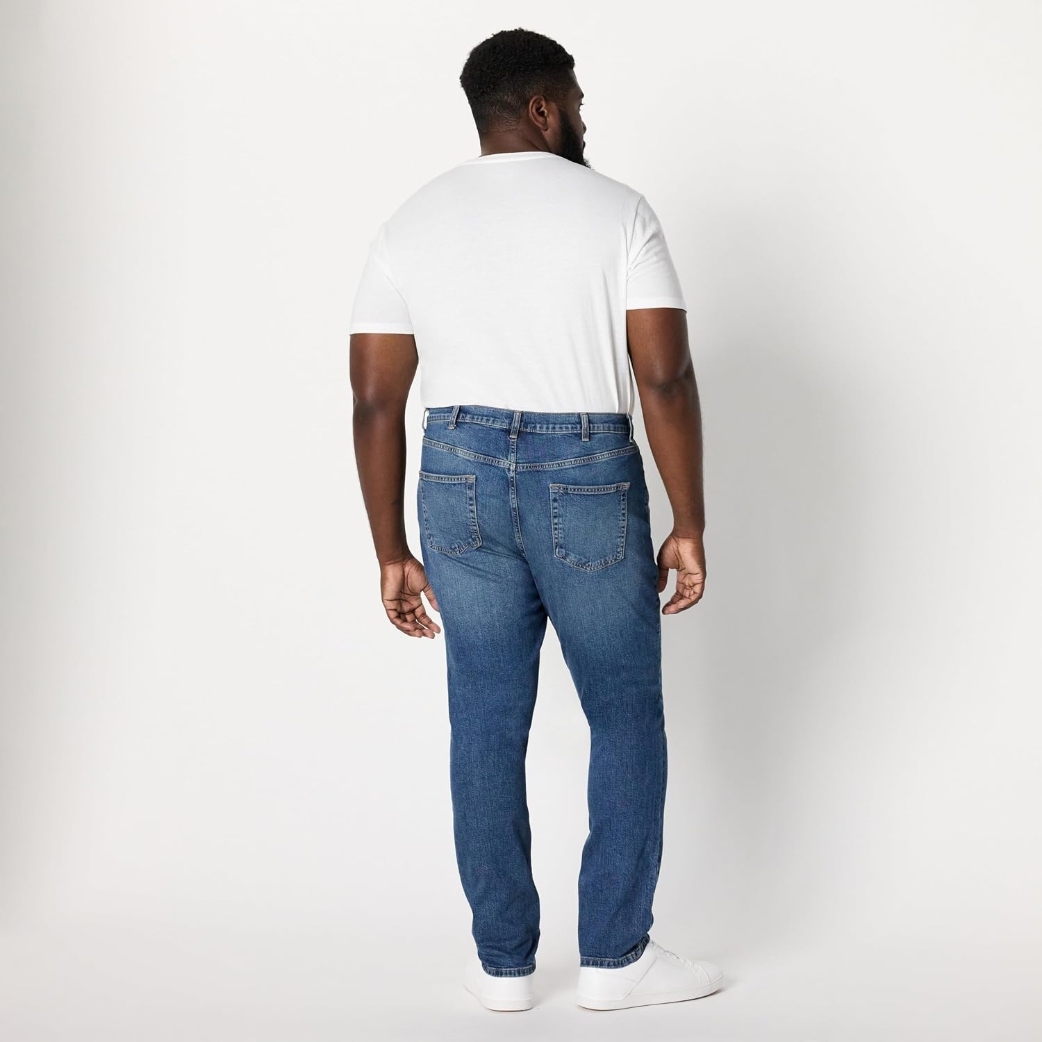 image:imageAmazon Essentials Mens Medium Stretch SkinnyFit JeansStone Medium Wash