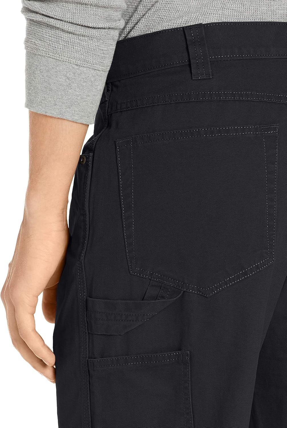 image:imageAmazon Essentials Mens RelaxedFit Carpenter Utility Pants with Tool Pockets Discontinued ColorsBlack