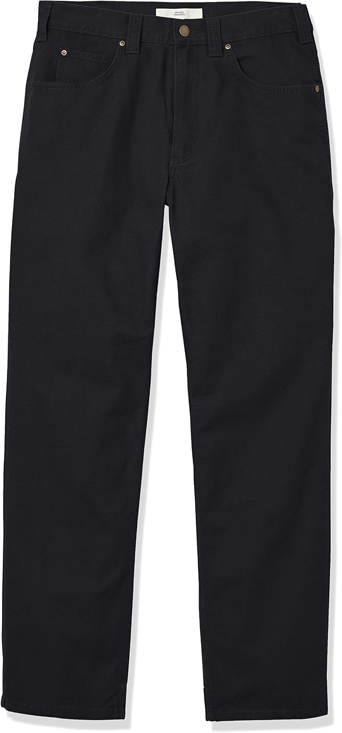 image:imageAmazon Essentials Mens RelaxedFit Carpenter Utility Pants with Tool Pockets Discontinued ColorsBlack