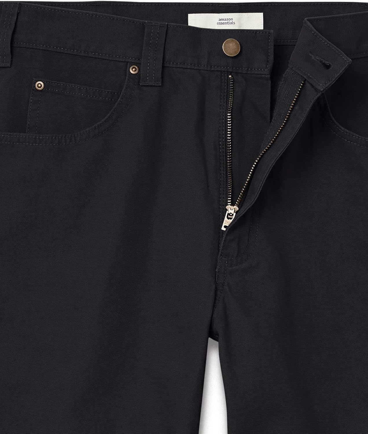 image:imageAmazon Essentials Mens RelaxedFit Carpenter Utility Pants with Tool Pockets Discontinued ColorsBlack