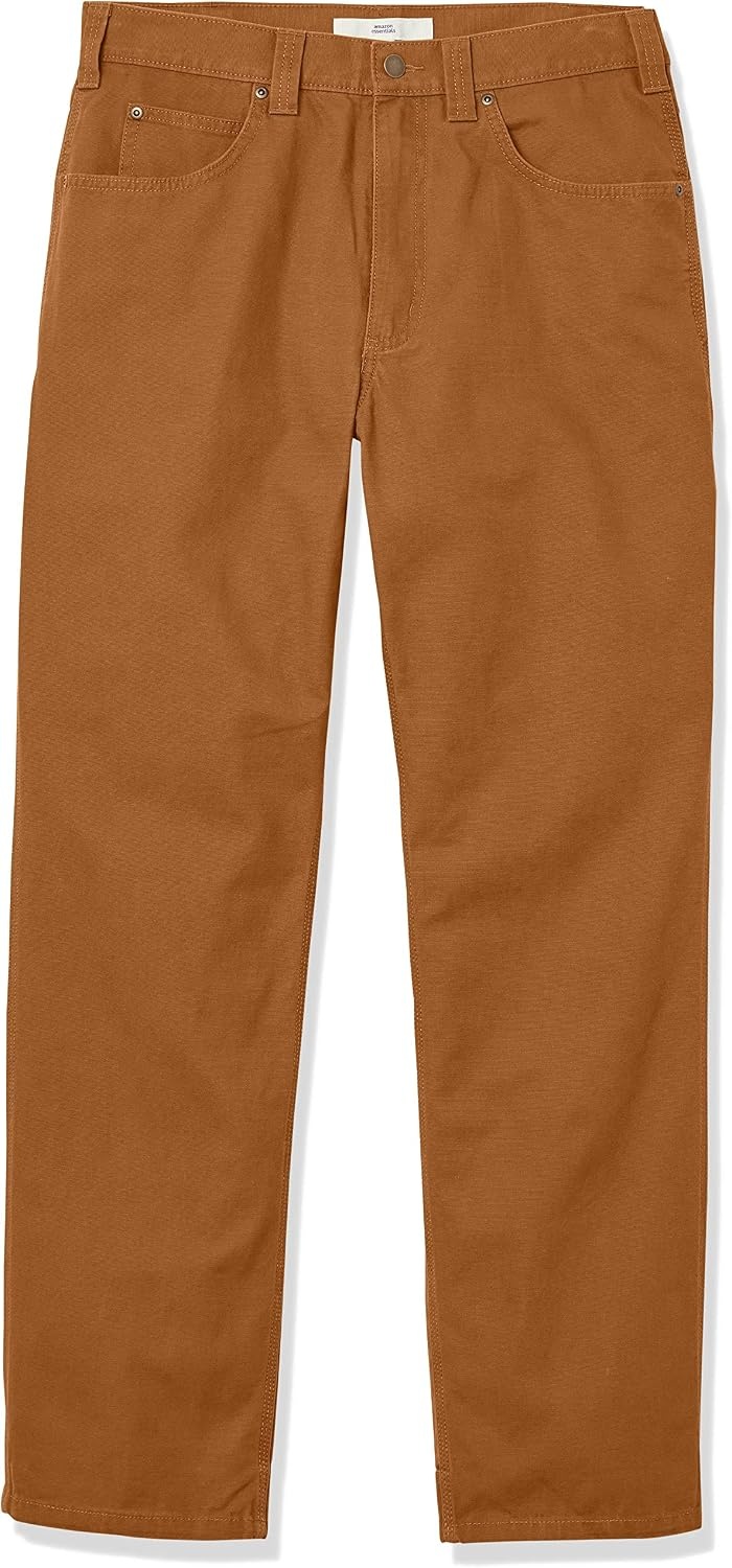 image:imageAmazon Essentials Mens RelaxedFit Carpenter Utility Pants with Tool Pockets Discontinued ColorsDark Brown