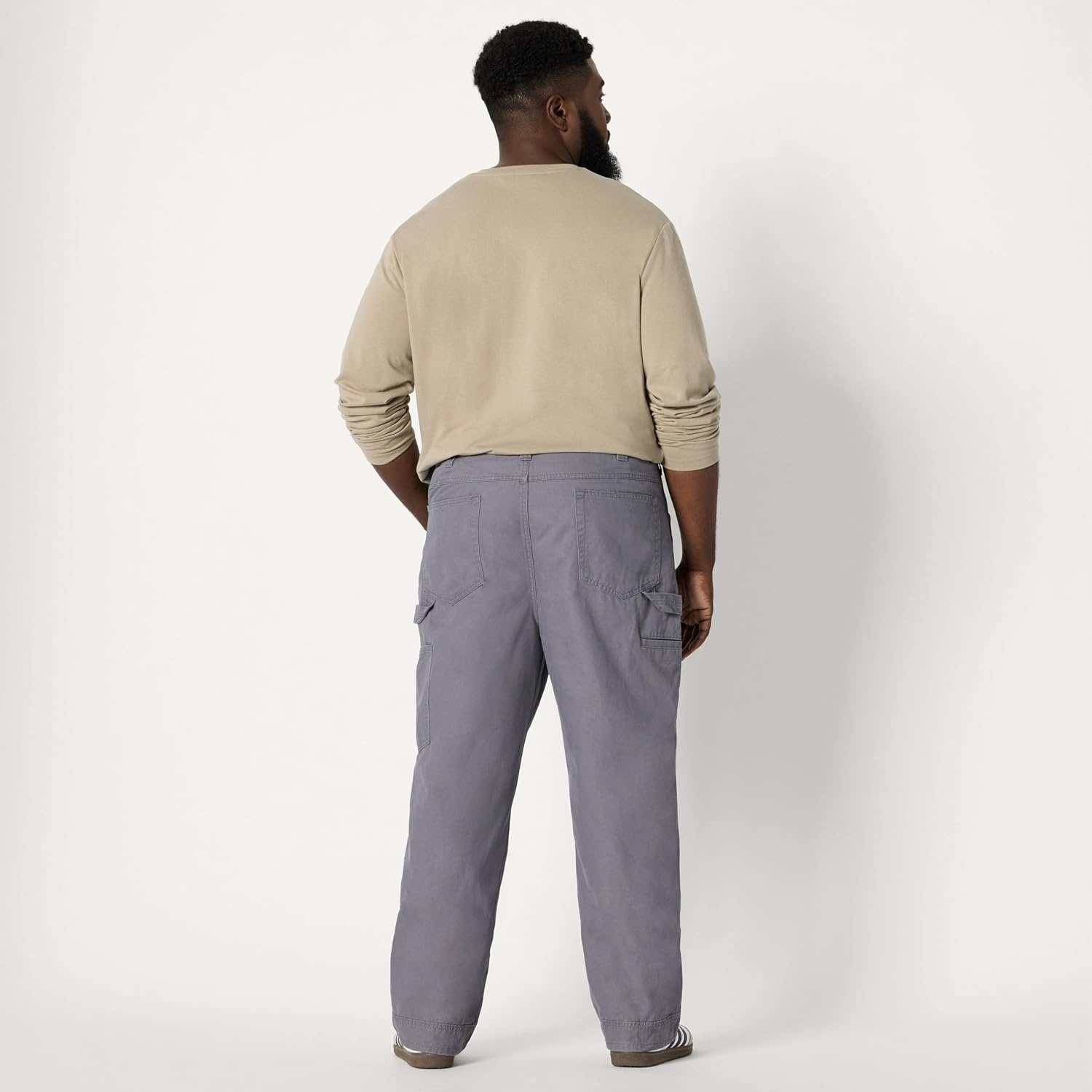 image:imageAmazon Essentials Mens RelaxedFit Carpenter Utility Pants with Tool Pockets Discontinued ColorsGrey