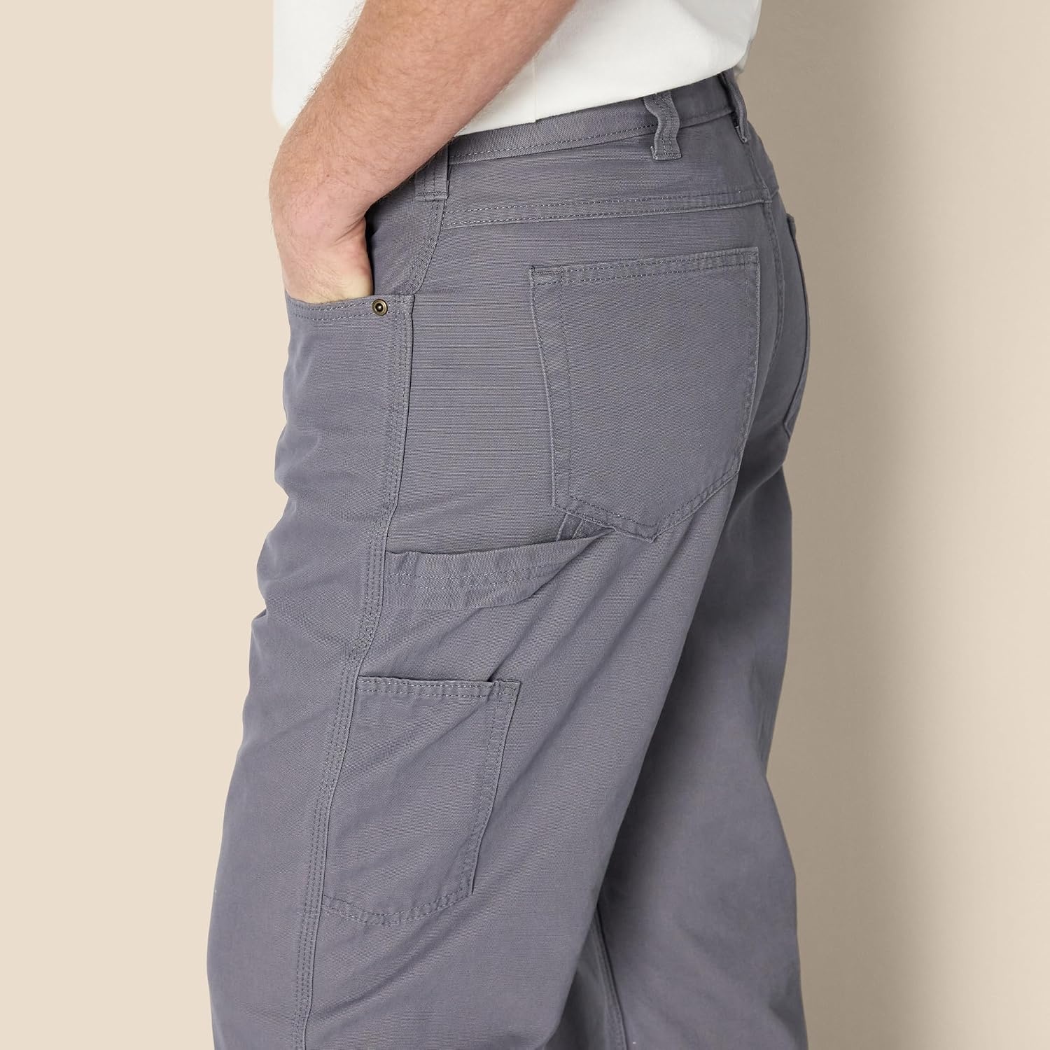 image:imageAmazon Essentials Mens RelaxedFit Carpenter Utility Pants with Tool Pockets Discontinued ColorsGrey