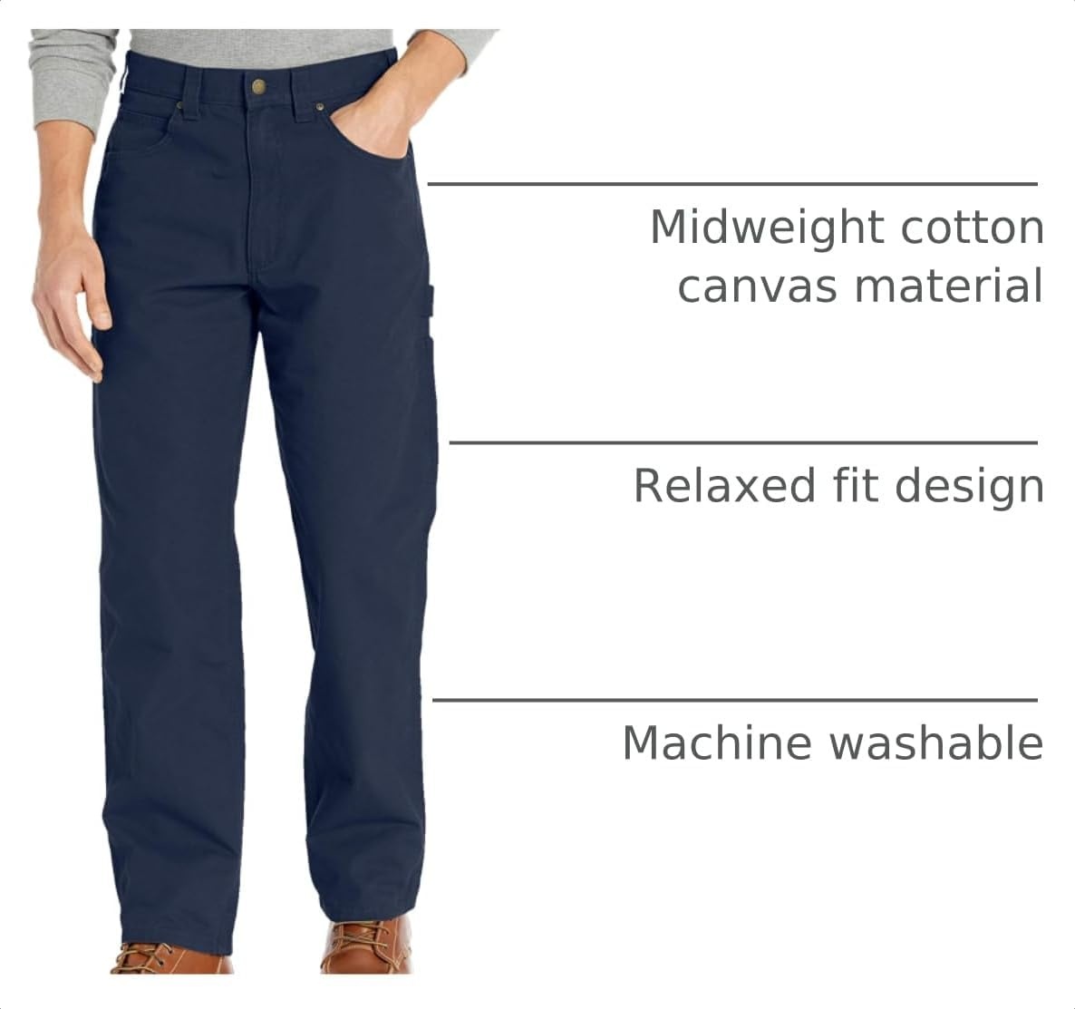image:imageAmazon Essentials Mens RelaxedFit Carpenter Utility Pants with Tool Pockets Discontinued ColorsNavy