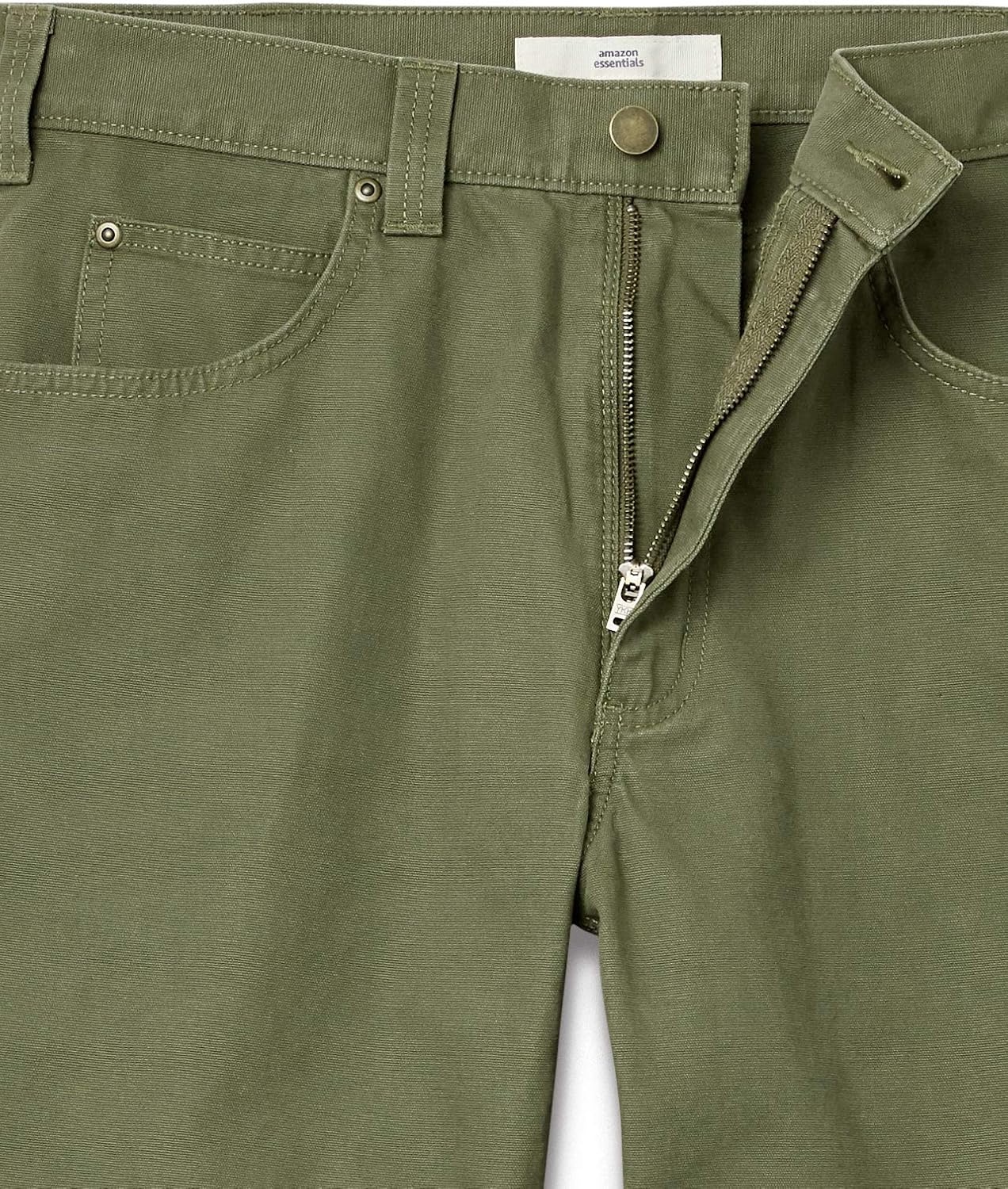 image:imageAmazon Essentials Mens RelaxedFit Carpenter Utility Pants with Tool Pockets Discontinued ColorsOlive