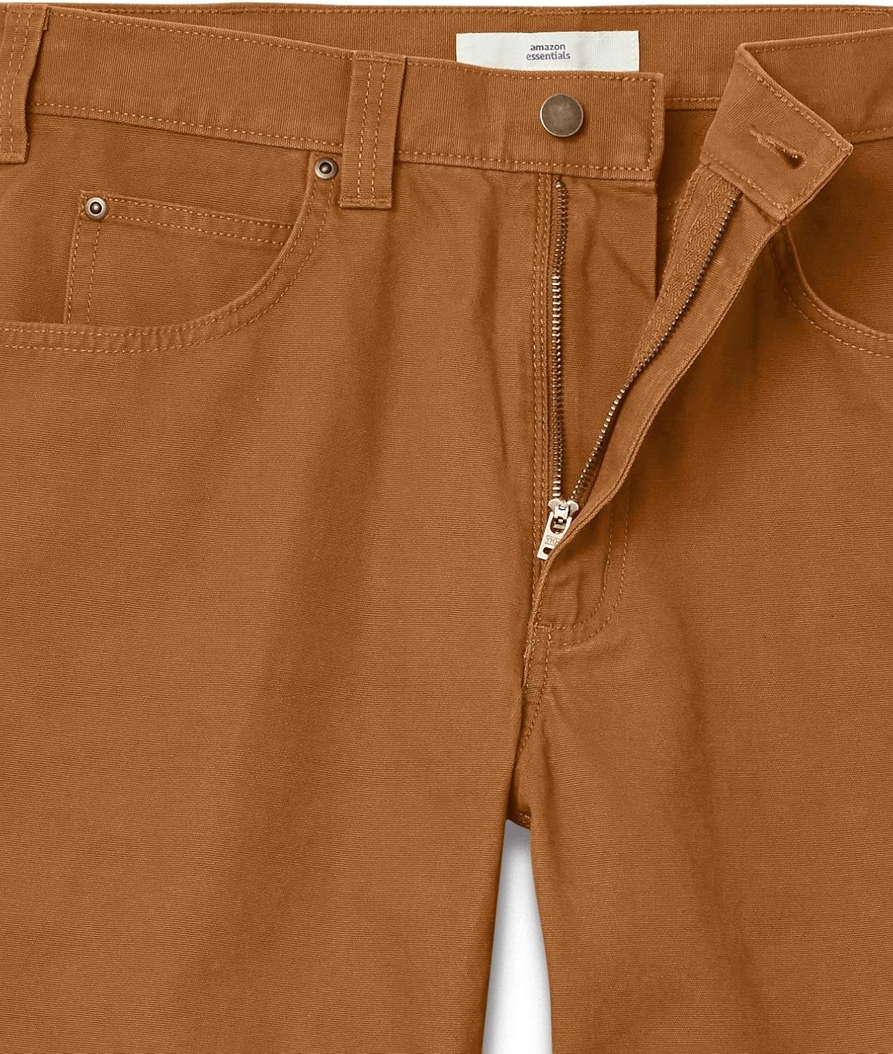 image:imageAmazon Essentials Mens RelaxedFit Carpenter Utility Pants with Tool Pockets Discontinued ColorsRust
