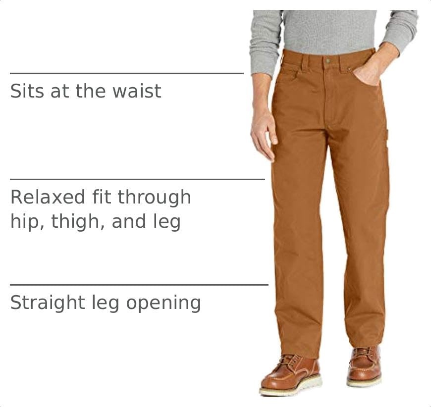 image:imageAmazon Essentials Mens RelaxedFit Carpenter Utility Pants with Tool Pockets Discontinued ColorsRust