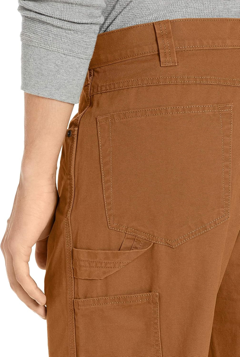 image:imageAmazon Essentials Mens RelaxedFit Carpenter Utility Pants with Tool Pockets Discontinued ColorsRust Brown