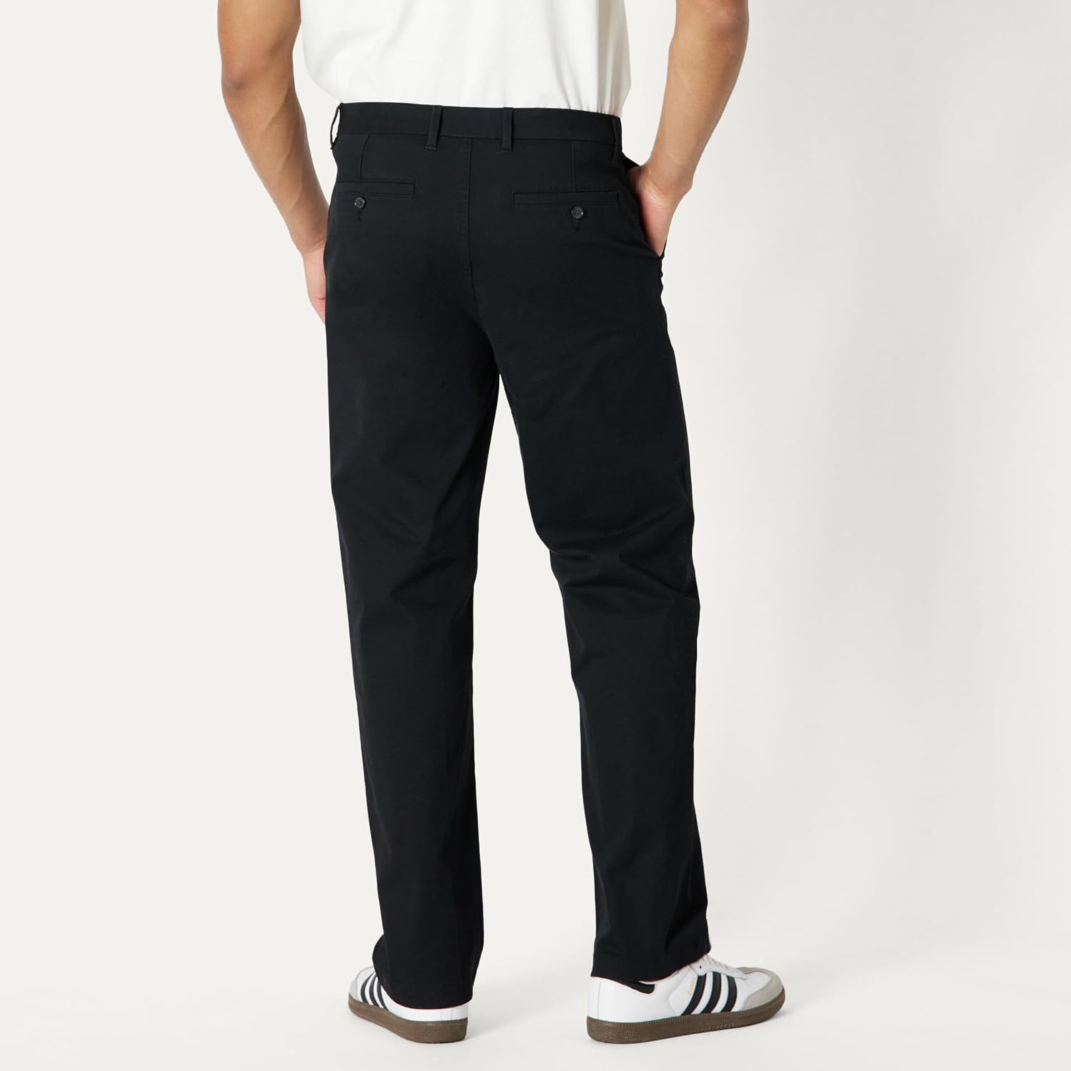 image:imageAmazon Essentials Mens RelaxedFit Cotton Chino PantBlack