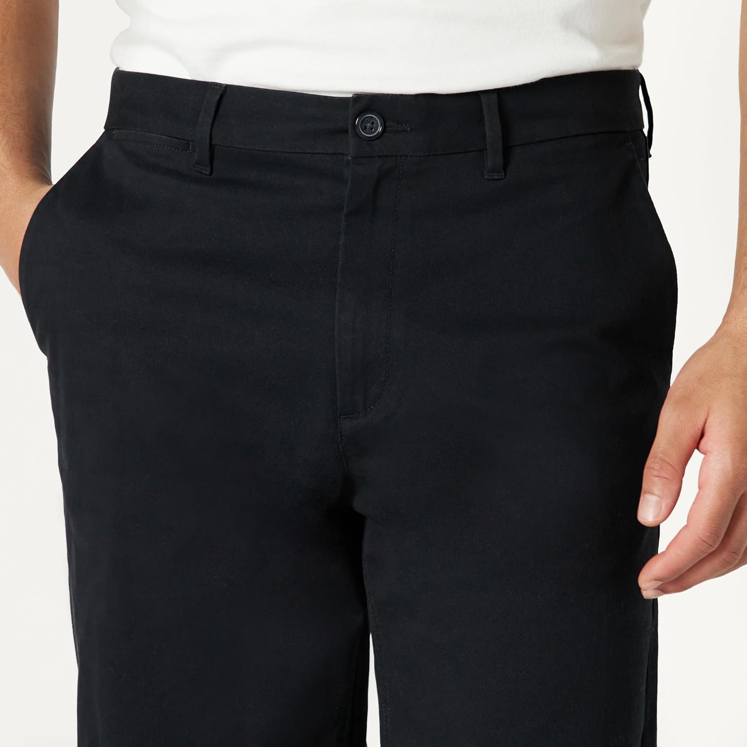 image:imageAmazon Essentials Mens RelaxedFit Cotton Chino PantBlack