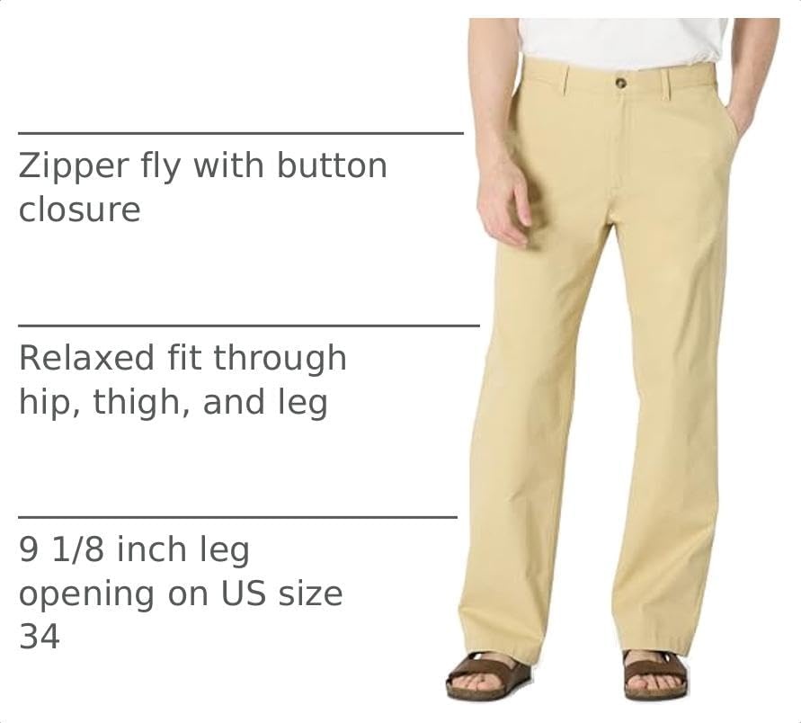 image:imageAmazon Essentials Mens RelaxedFit Cotton Chino PantTan