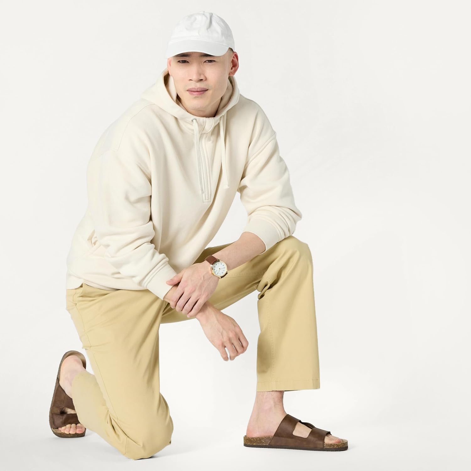 image:imageAmazon Essentials Mens RelaxedFit Cotton Chino PantTan