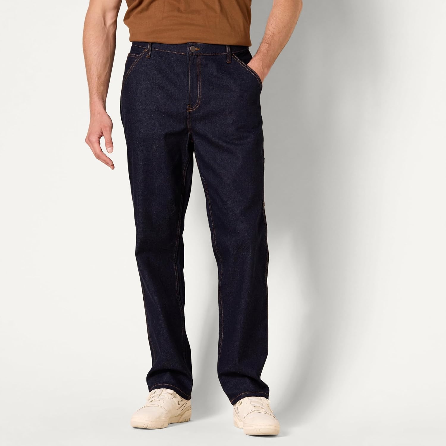 image:imageAmazon Essentials Mens RelaxedFit Workwear Carpenter Jean with Comfort StretchRinse Wash