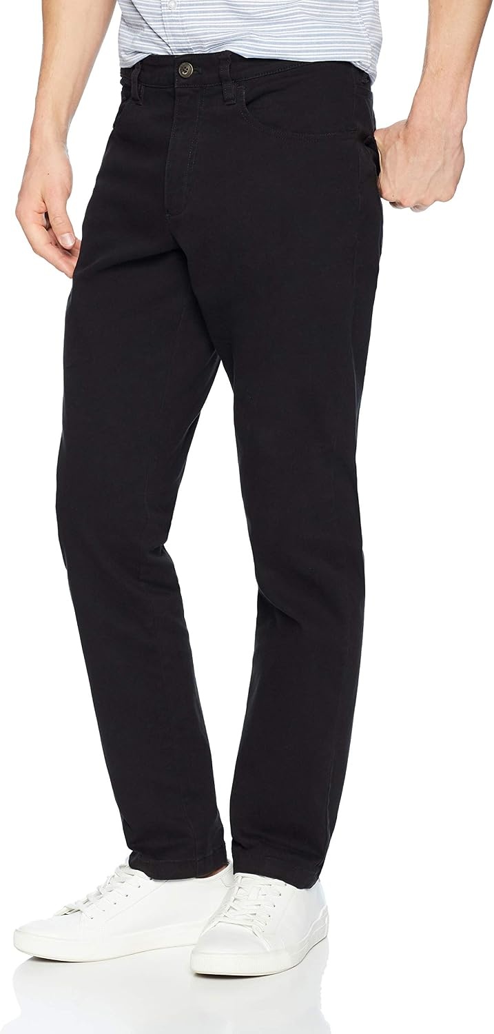 image:imageAmazon Essentials Mens SkinnyFit 5Pocket Stretch Twill Chino PantsBlack