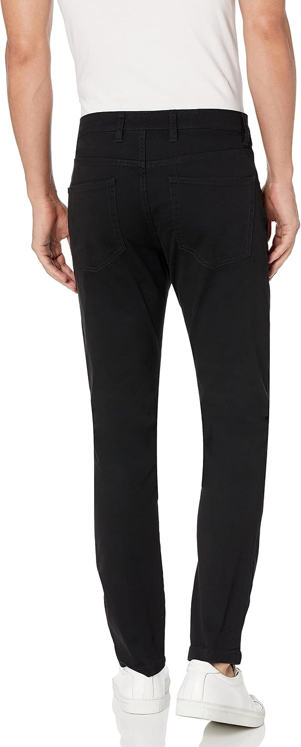 image:imageAmazon Essentials Mens SkinnyFit 5Pocket Stretch Twill Chino PantsBlack